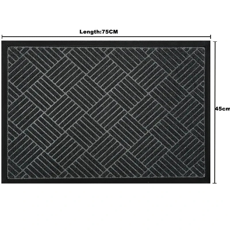 Doormat Non Slip Waterproof Dustproof Carpet Bath Mat Rubber Indoor Outdoor Rug Durable Home Hotel Entrance Doormat 75*45cm