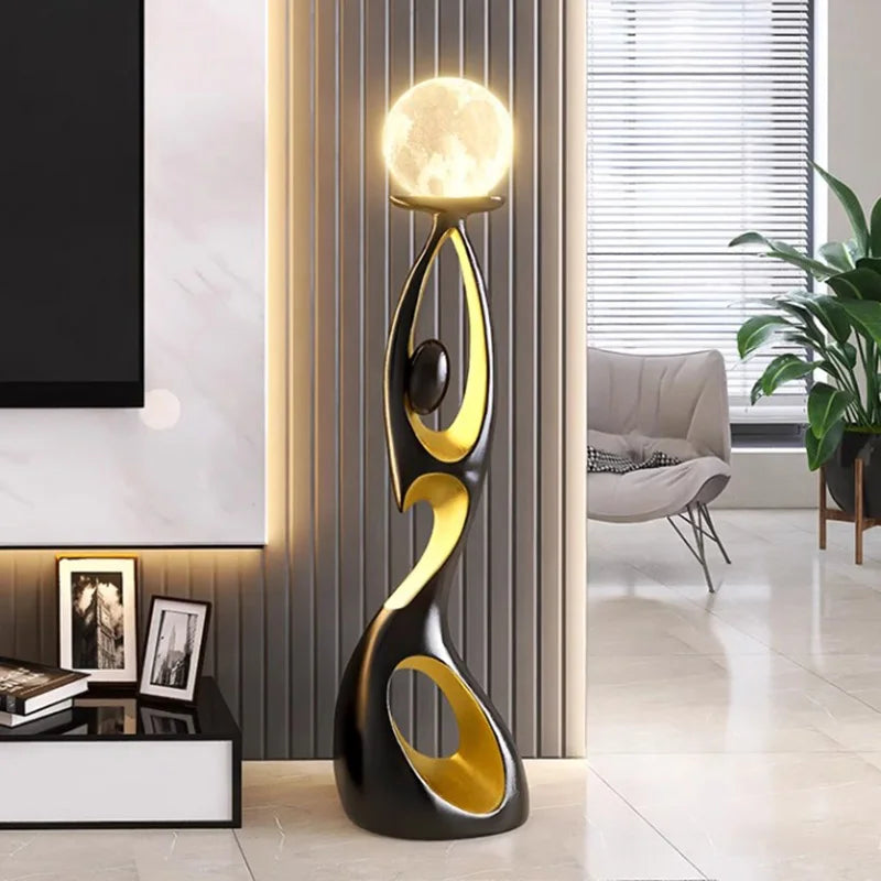 Modern minimalist LED floor lamp, living room, bedroom, study, Nordic Ins style creative remote control dimming vertical lamp, i