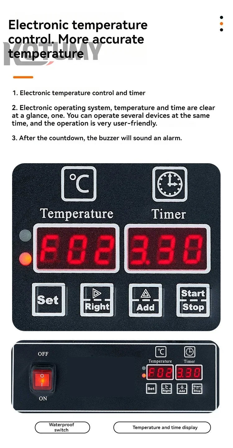 Industrial Stainless Steel Non-Stick Belgian Waffle Maker Four Grid Electric Baking Tray Heating Both Grain Processing Machinery