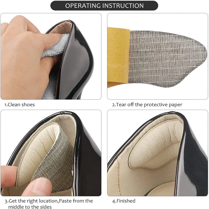 4Pcs/8Pcs Women High Heel Pad Adjust Size Adhesive Heels Pads Liner Grips Protector Sticker Pain Relief Foot Care Products