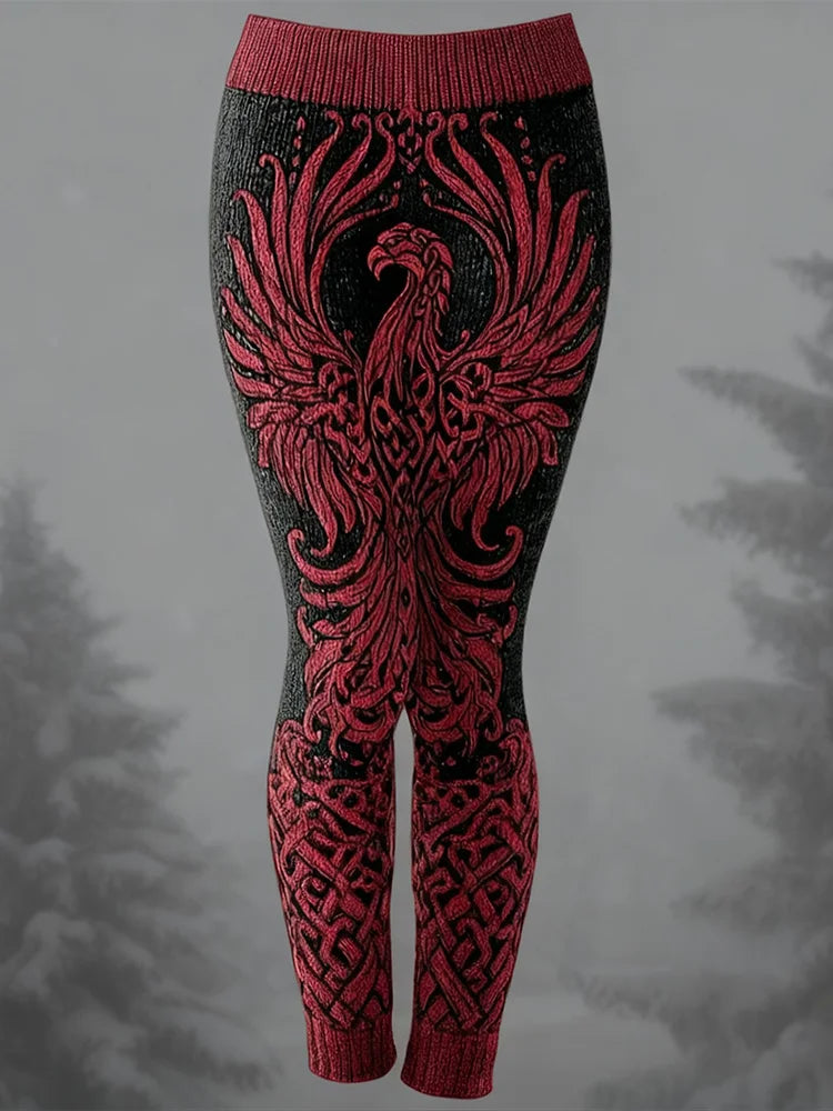 2026 Women's Leggings Green Forest Graphics Outdoor Trousers Polyester Spandex Stretch Elastic Waist Control Streetwear