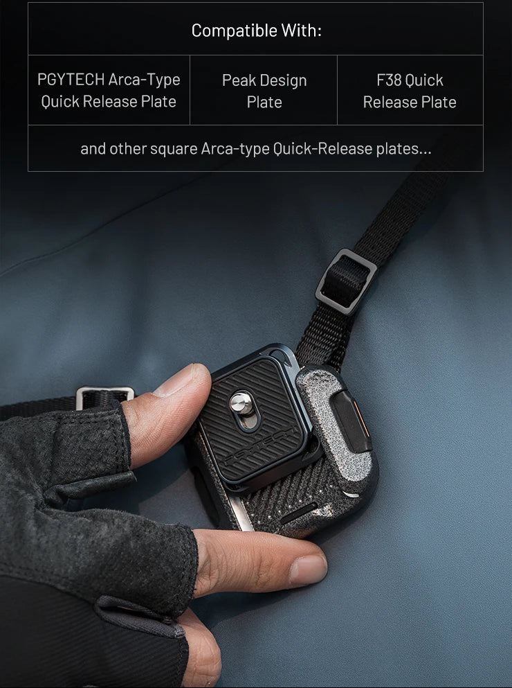 PGYTECH Camera Shoulder Strap Mount Quick Release Clamp & Plate Kit, Aluminum Alloy Arca Swiss Plate Camera Adapter