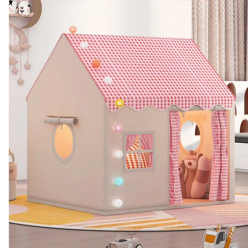 Kid Toys Tent Princess Castle Play House Cubby Children Small House Folding indoor Play tent Baby Tent Solid Frame No Light Ball