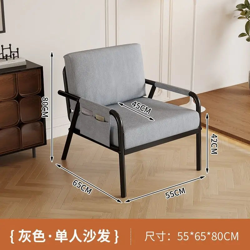 LH fabric sofa living room small apartment double sofa simple bedroom home