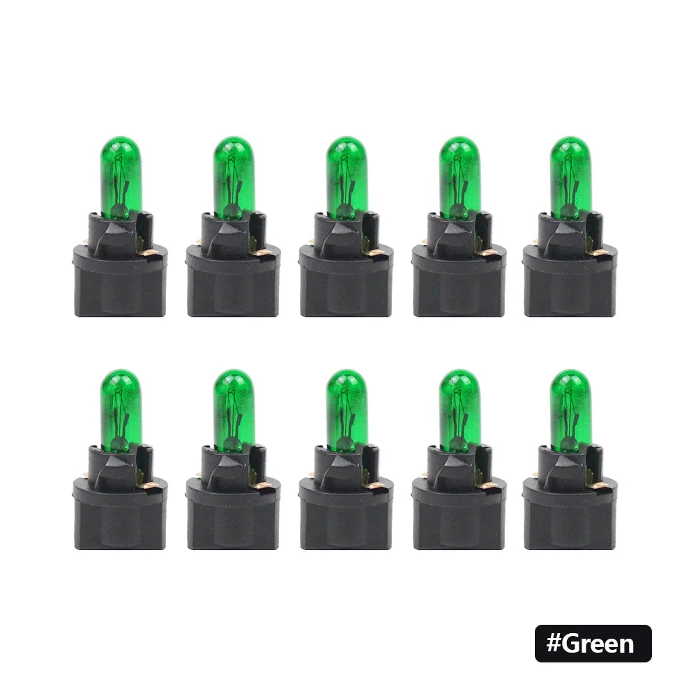 10Pcs T5 SMD LED Car Light Automobiles Light-emitting Diode Instrument Gauge Dashboard Light Bulbs Auto Interior Indicator Lamp