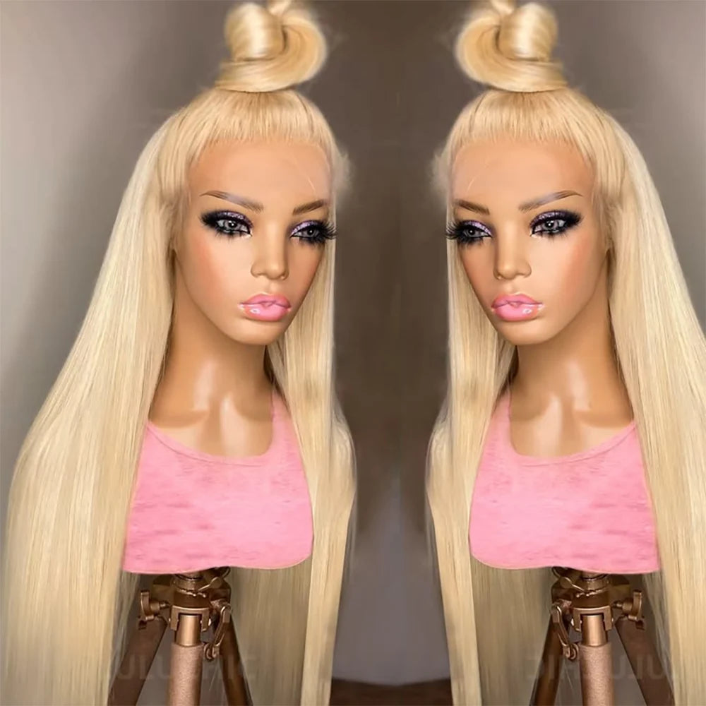 613 HD Lace Frontal Wig 13x6 Straight Human Hair Wigs Blonde Human Lace Front Wig 200% Density 36 inch Lace Front Human Hair Wig