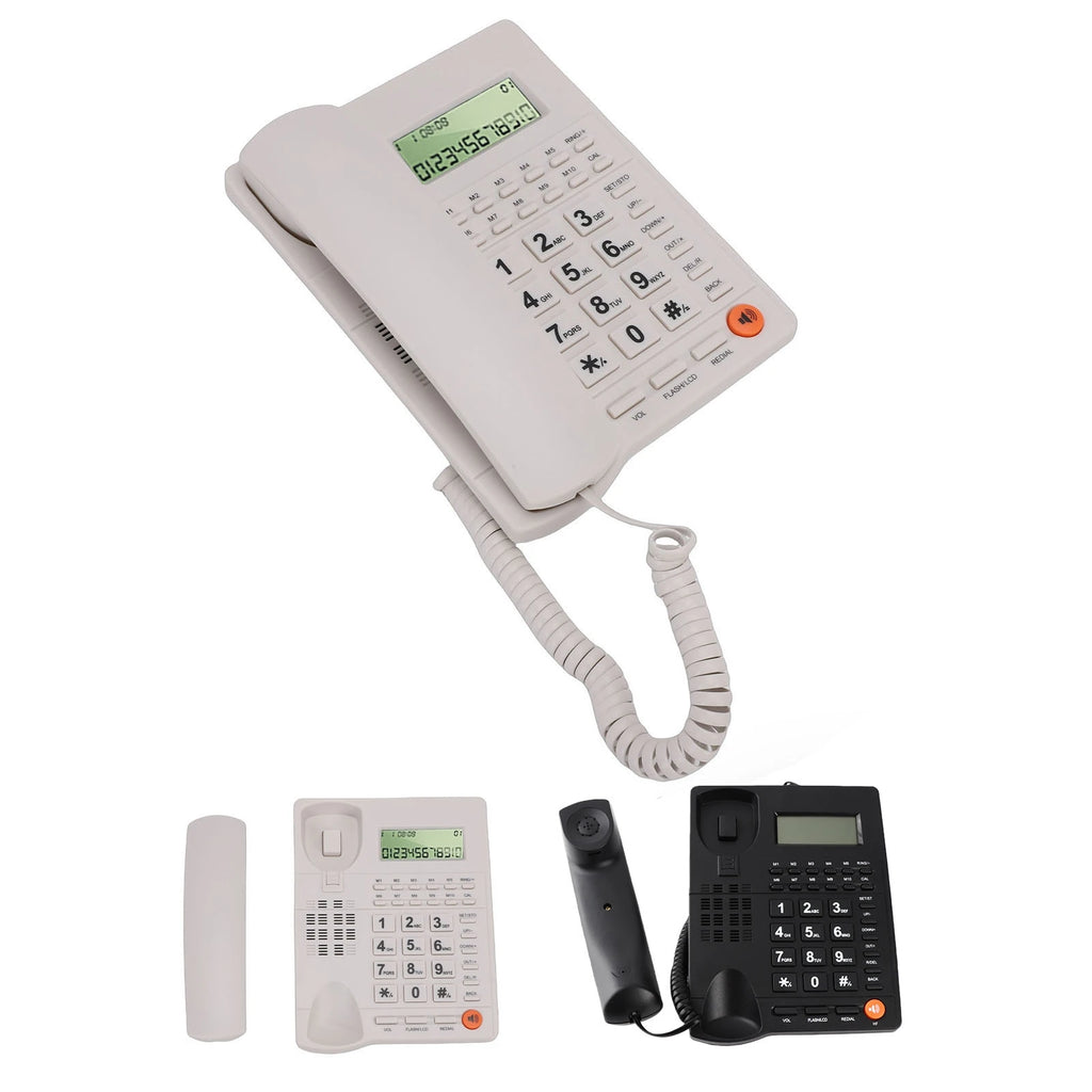 Corded Desk Telephone Corded Landline Phone Caller ID Hotel Home Phone Large Key Telephone with Speaker Clear Display Home Phone