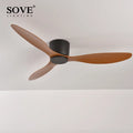 Modern Led Ceiling Fan Without Lights DC Motor 6 Speeds Timing Fans 17CM Low Floor Loft Remote Control Decorative Fan With Light