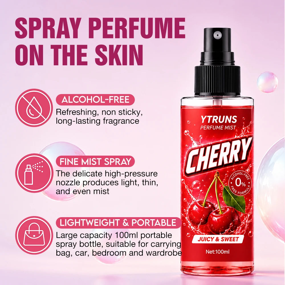 Fruit Perfume Spray, Fresh Fruity Fragrance, Long Lasting Light Scent, Portable Daily Perfume for Date, Office, Party and Travel