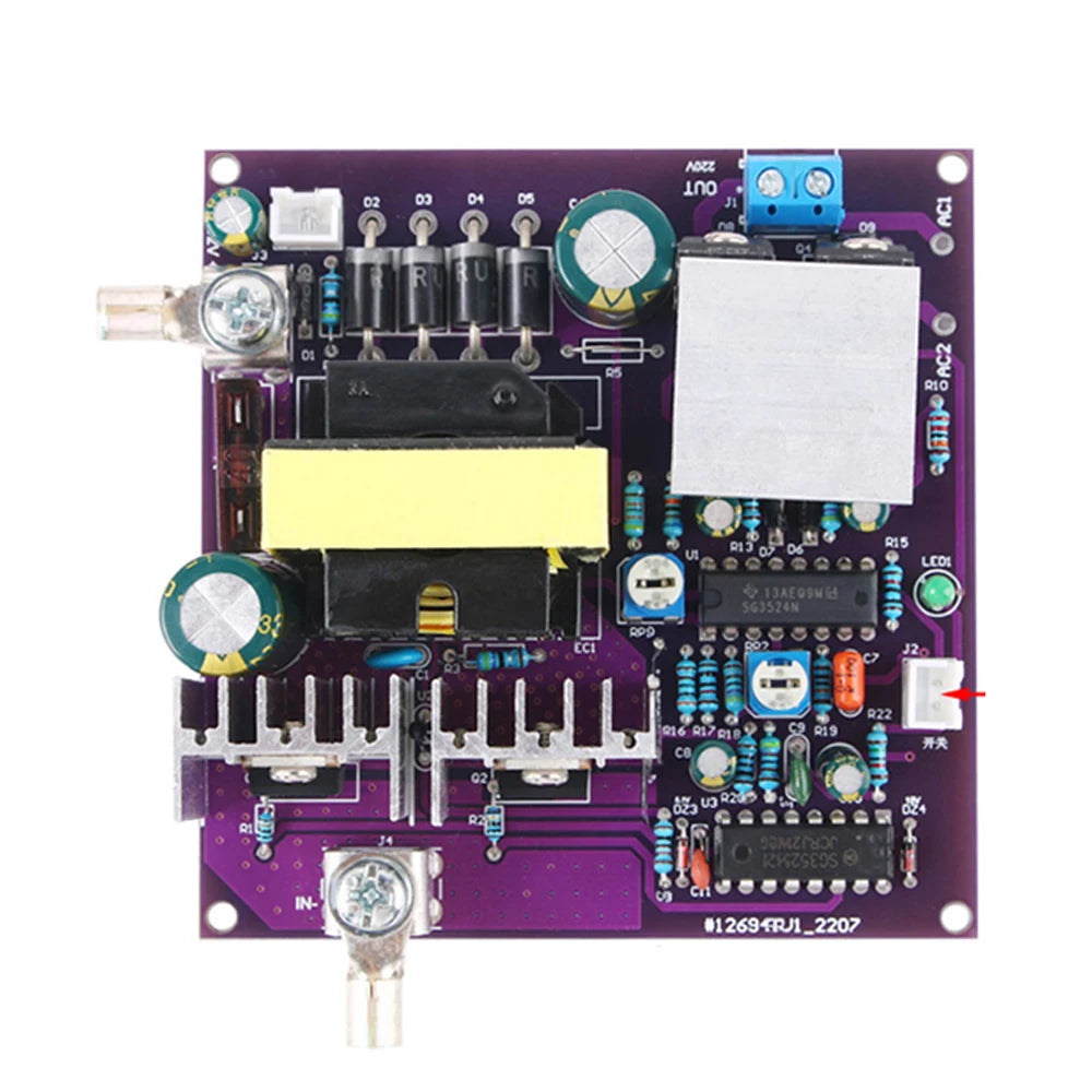 300W Corrected Sine Wave Output 50Hz Inverter 12V To 220V Inverter Power Supply Energy Storage DC-AC Boost Circuit Board ﻿