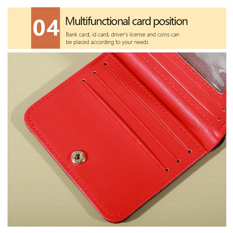 PU Minimalist Wallet - Snap Closure, Zip Pocket, Multifunctional Credit Card Holder, Casual Unisex Bag for Daily Use with