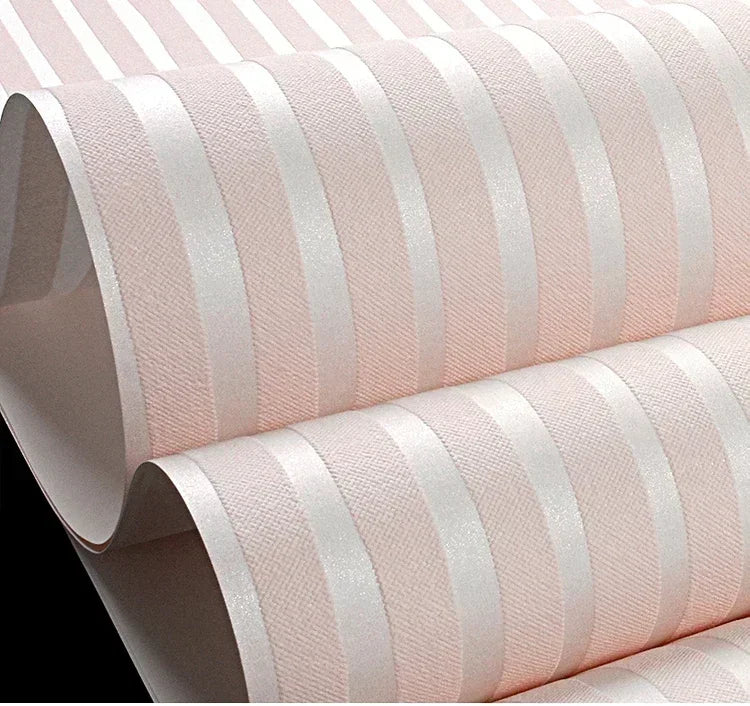 Modern Vertical Stripe Wallpaper Pink Blue Striped Living Room Decor TV Wallpapers 3d Elegant Home Decoration Wall Papers