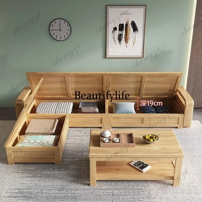 B182 Wood Storage Living Room Sofas Designer Sectional  Nordic Luxury Living Room Sofas Lounges Modern Banken Woonkamer Furnitur