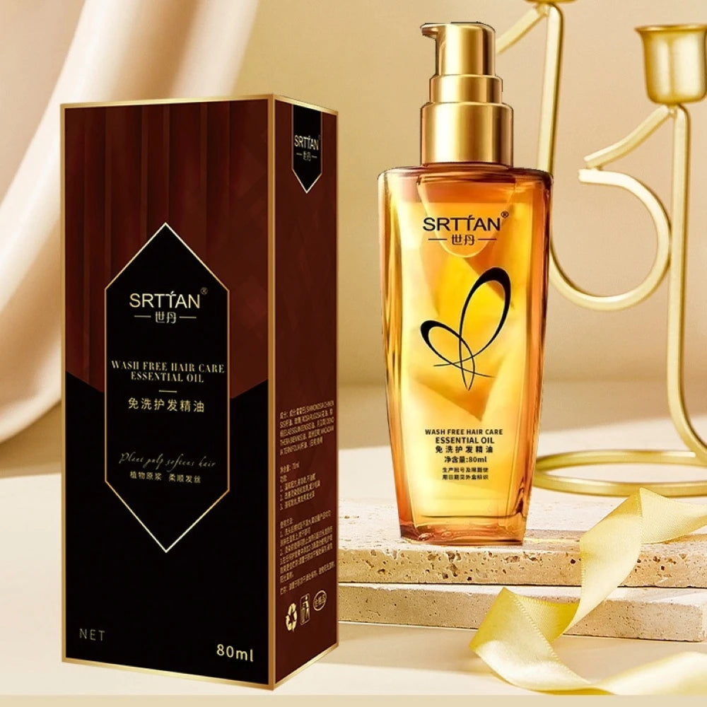 No Wash Hair Care Essential Oil, Soft Hair Care, No Wash Non Greasy, Hair Oil, Suitable for All Hair Types