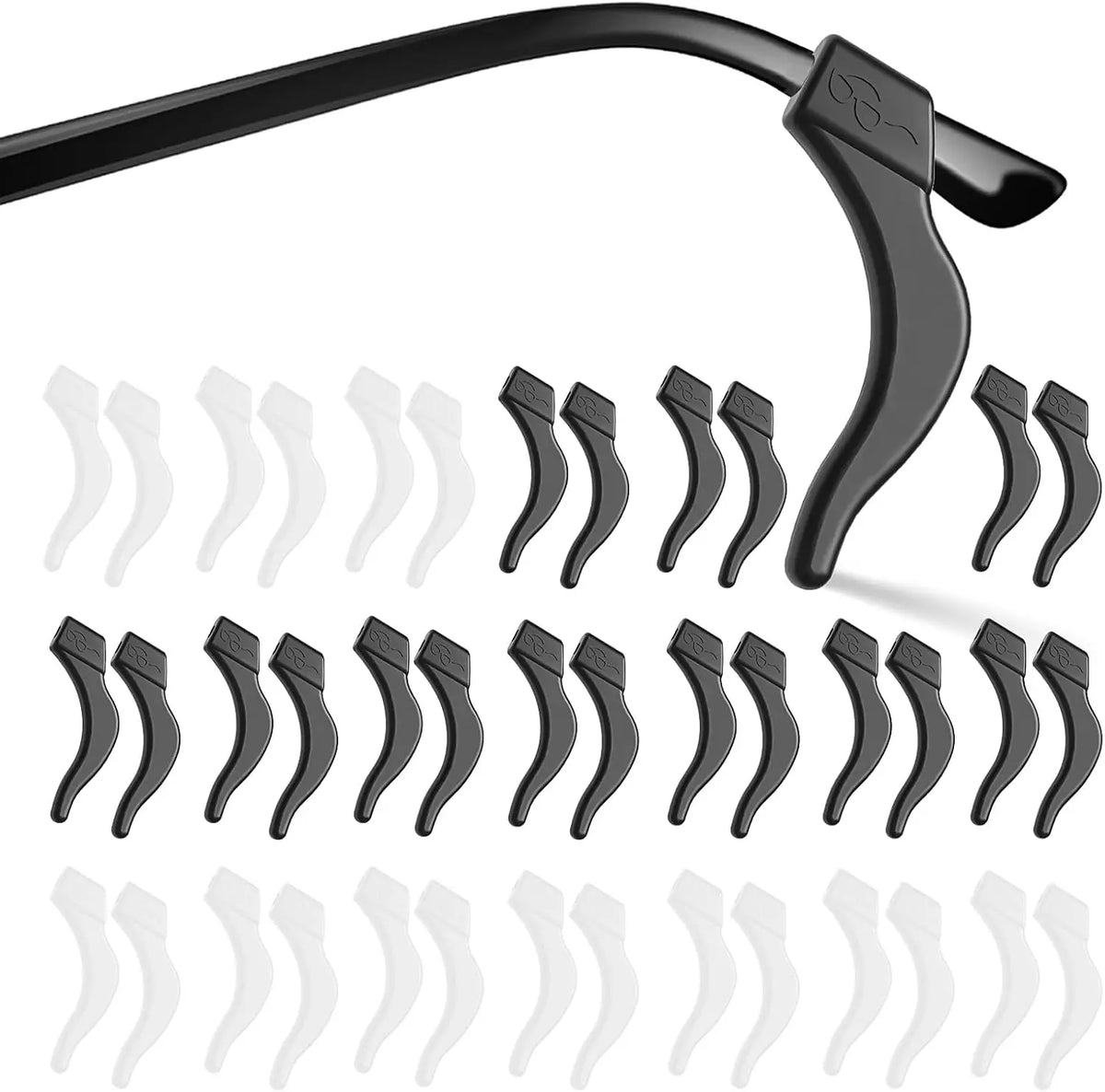 Soft Silicone Ear Hook Anti-slip Glasses Leg Grip Anti-fall Holder Ear Sleeve Bracket Fastener Transparent Eyewear Accessories