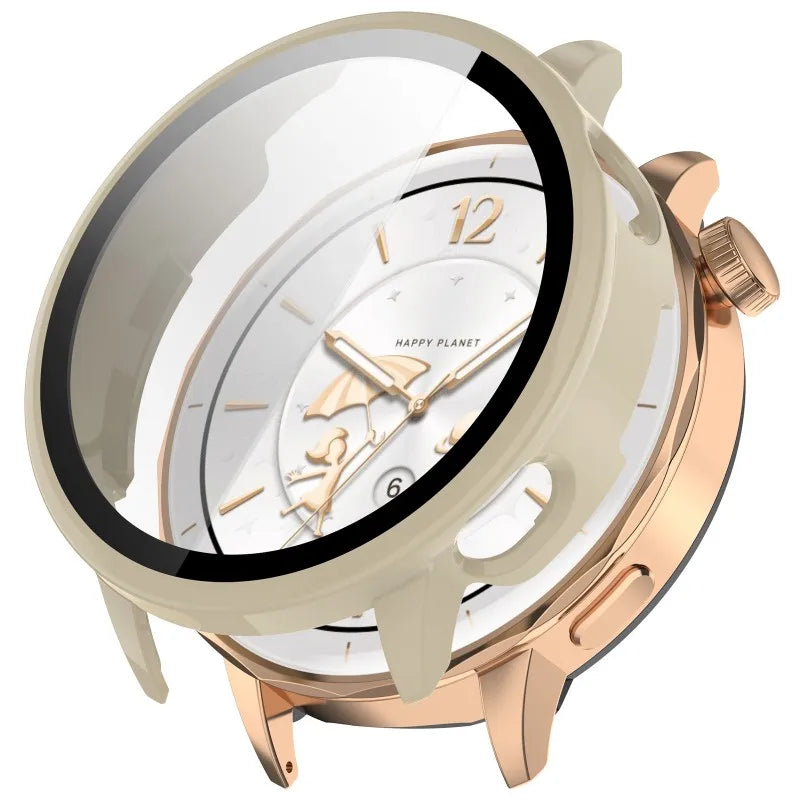 PC+Tempered Glass Case for Oneplus Watch 3 43MM Samrt Watch Bumper Protective Cover Protector for OPPO X2 Mini Shell Accessorie