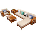 For Hot Sale Fashion Wooden Sofa Set Restaurant Furniture Modern Living Room Sectional Solid Wood  Luxury