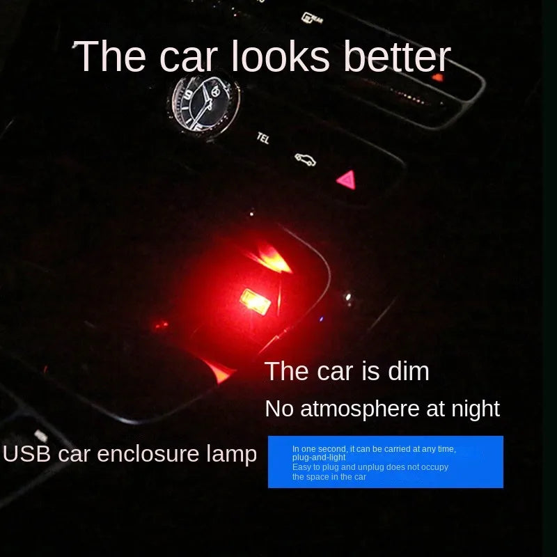 Mini LED Car Light Auto Interior Atmosphere USB Light Decor Plug And Play Lamp Emergency Lighting PC Auto Products