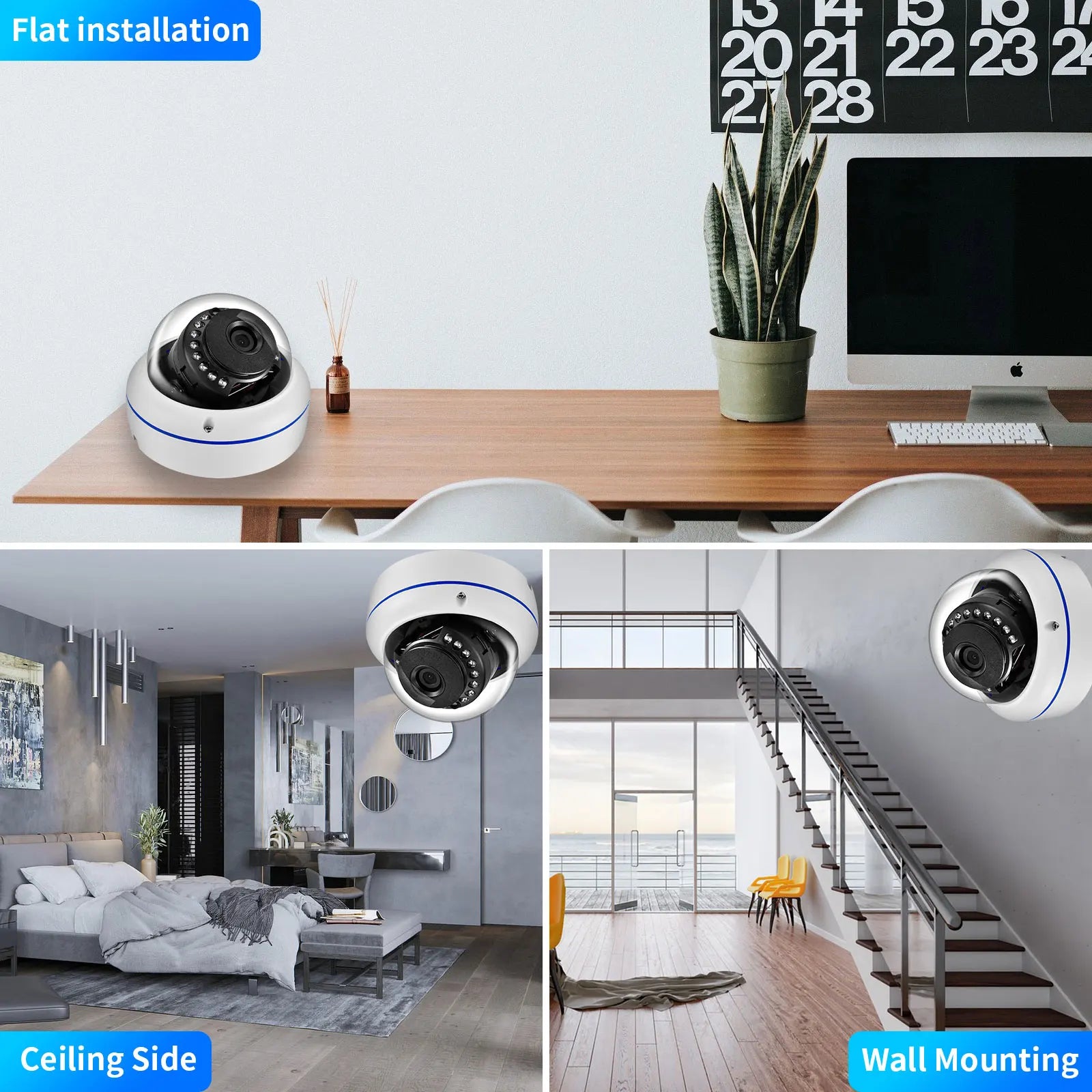 Gadinan 8MP Ultra HD POE Network Video Surveillance System 4K Security Cameras 4CH 8CH NVR Dome Bullet CCTV Kit Audio Record Set