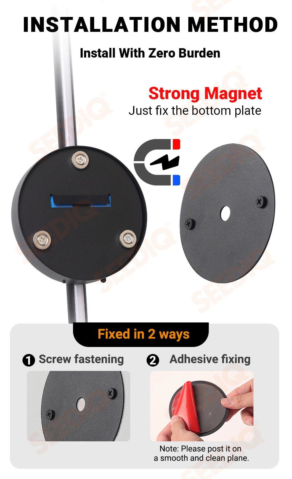 Rechargeable Battery Operated Wall Light Installation Free Wall Sconce 1PC 50CM Dimming For Livingroom Sofe Beside Bedroom