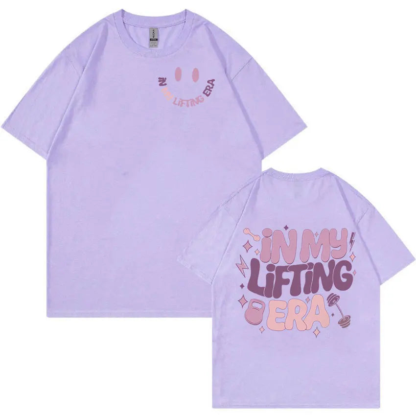 Funny Muscle Mommy Weightlifting T Shirt Gym Men Women Fashion Harajuku Retro T-shirts Summer 100% Cotton Oversized T-shirt Tops