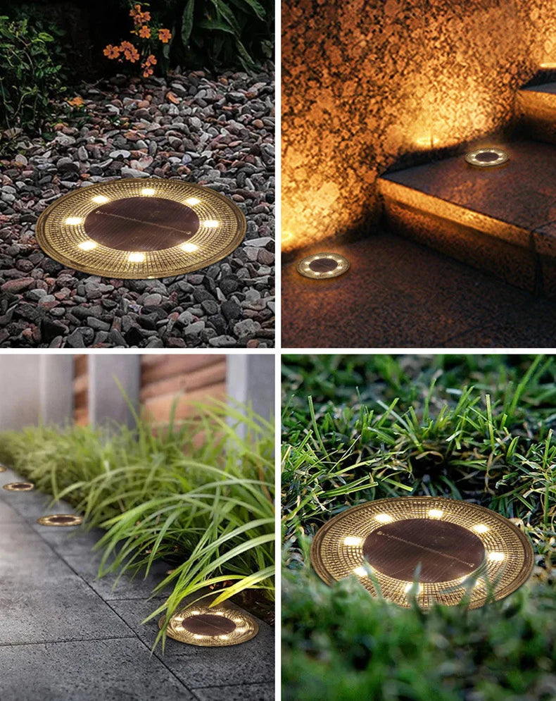 New LED Solar Lawn Light IP68 Outdoor Waterproof Outdoor Courtyard Step Garden Garden Atmosphere Decorative Lighting