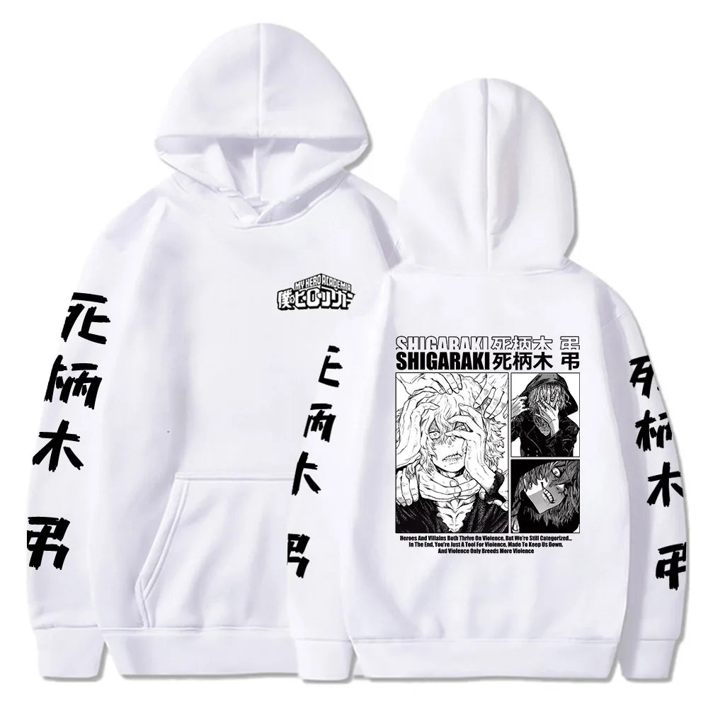 Anime My Hero Academia MHA Hoodie Shigaraki Tomura Manga Sweatshirt Boku No Hero Academia Gift Clothing Sudadera Felpa Moletom