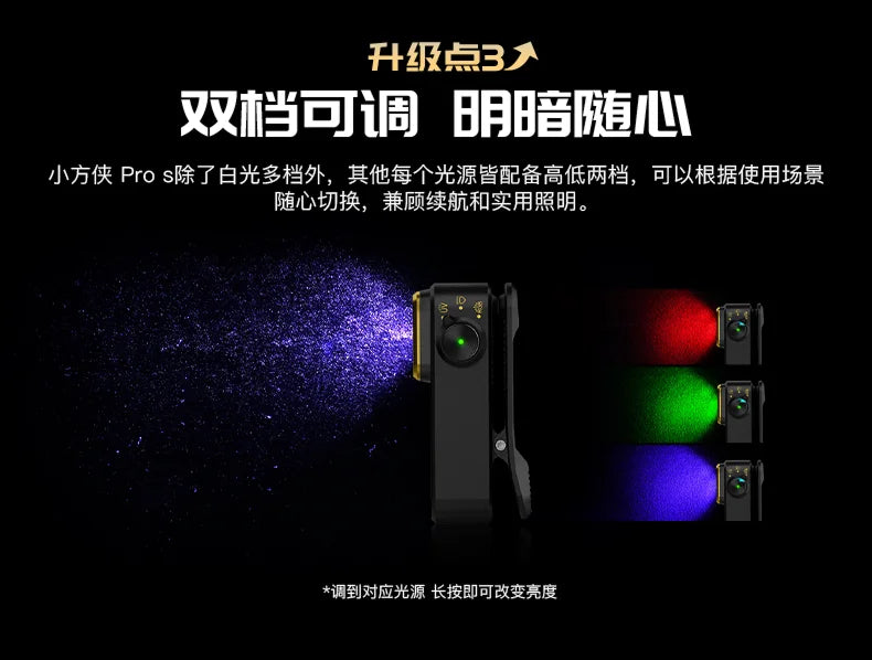 OLIGHT Clip Pro/Pro S 3/5 Light Source Magnetic Clip Lamp Outdoor Headlight Portable Mini Flashlight Cool Gifts