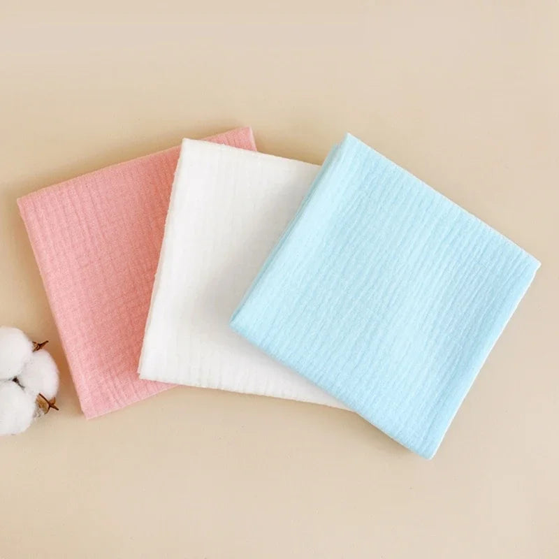 8Pcs Cotton Baby Gauze Diapers For Newborn Baby Nappy Changing 43x45cm Washable Reusable Double Layer Soft Baby Diapering Towels