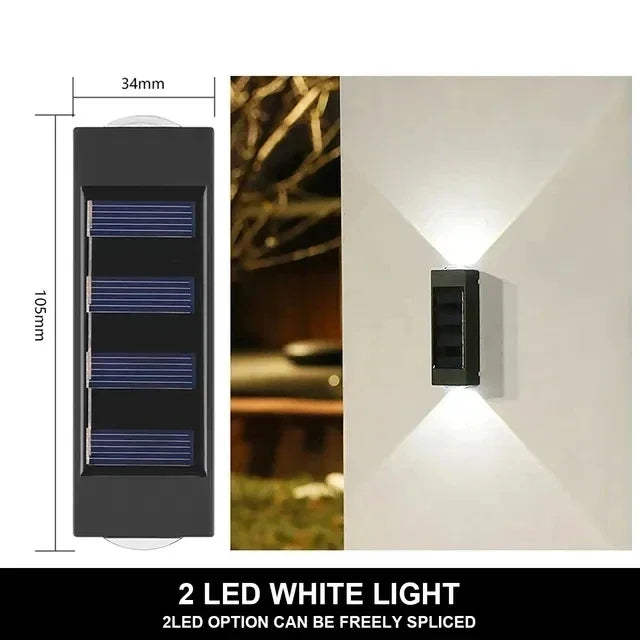 Solar LED Light Outdoor Solar Lighting Lamp Streetlights Exterior Decoration Garland Waterproof Solar Garden Light  Wall Light