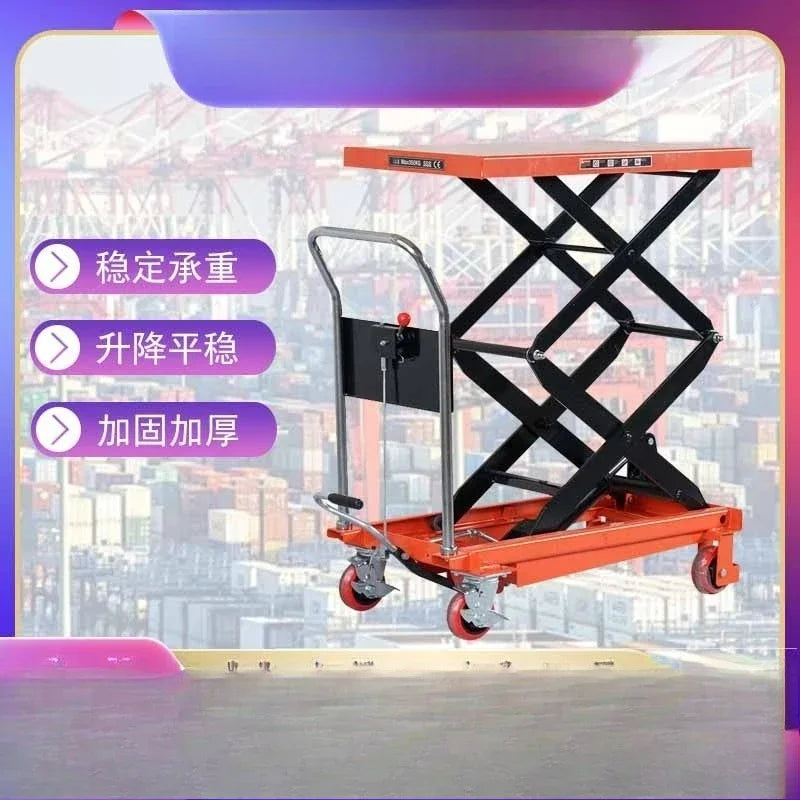 Manual scissor lift platform truck Hydraulic lift loading and unloading platform