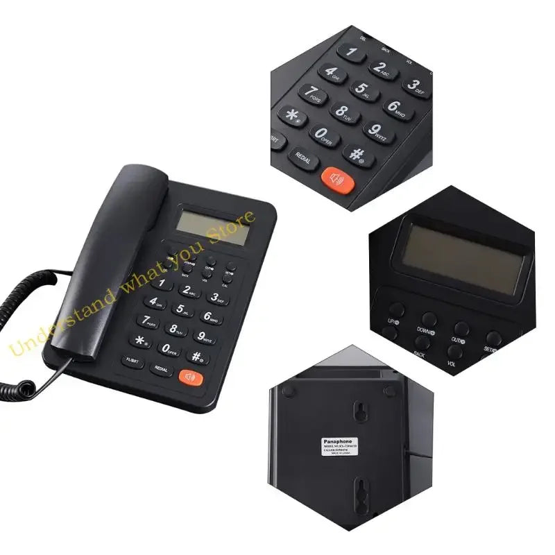 J60A Landline Phone KX-T2016 Caller Display Corded Telephone Support for Home Office