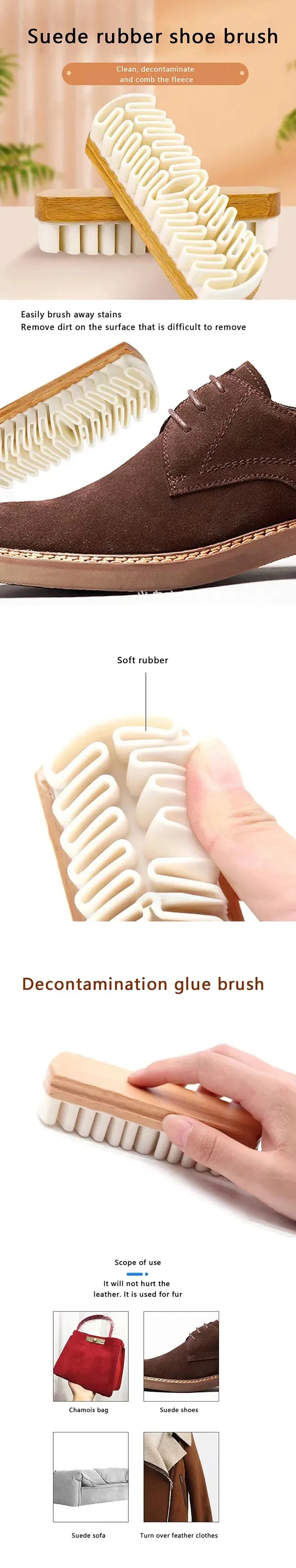 New Suede Shoe Brush Eraser Stain Remover for Snow Boots Suede Shoes and Sneakers Winter Rubber Crepe Shoe Brush Home Tools