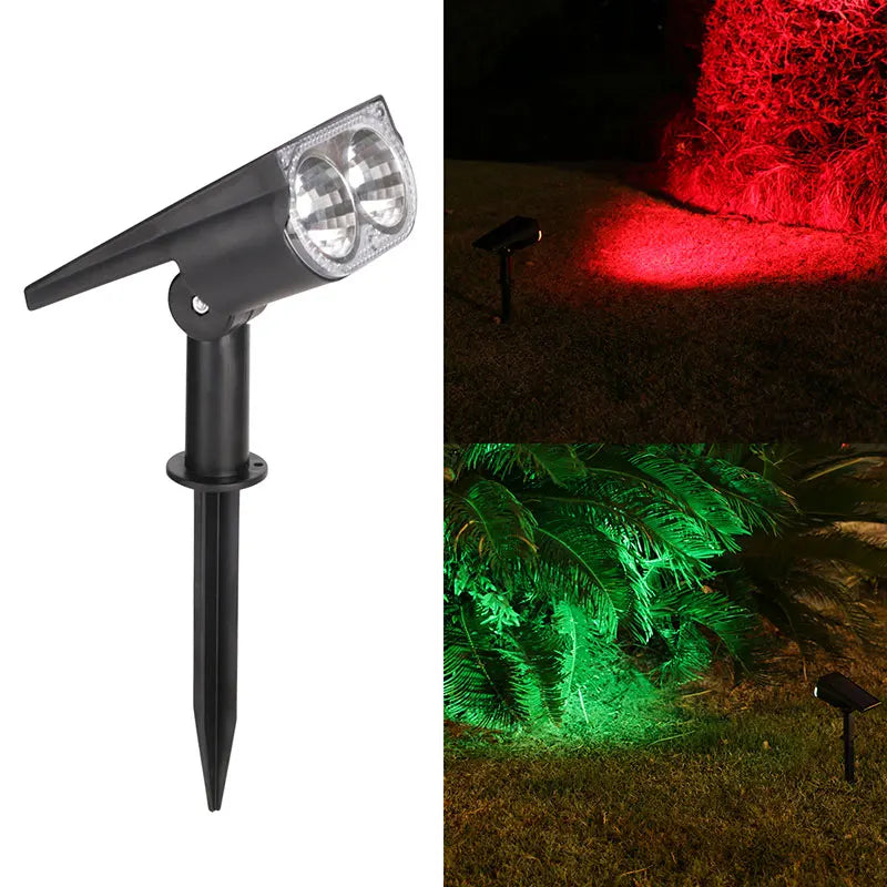 Solar Spotlights with Ground/Wall Mount, Auto ON/OFF LED Landscape Lighting for Garden Lawn Trees