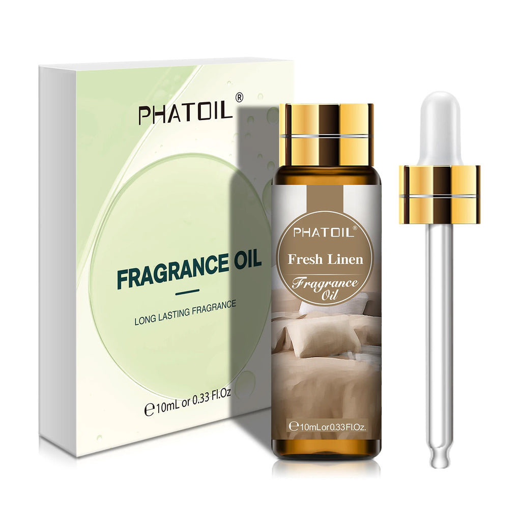 PHATOIL 10ml Fragrance Oil with Dropper White Musk Bubble Gum Sea Breeze Vanilla & Coconut  Coffee Aromatherapy Fragrance Oils