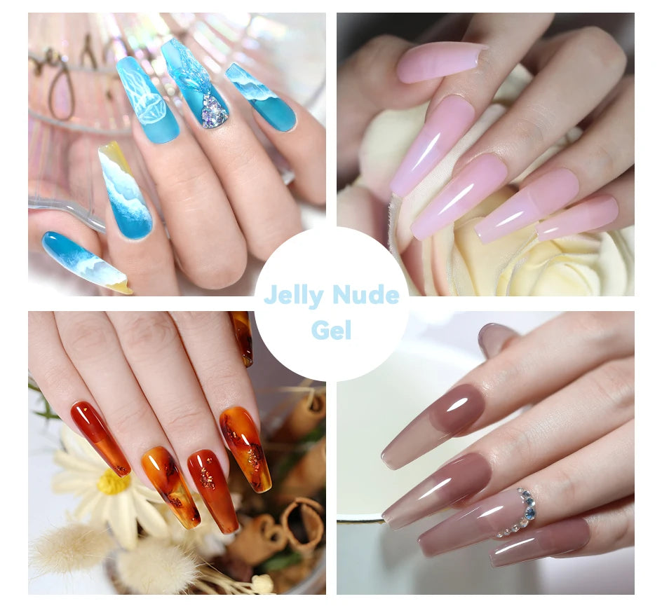 Clou Beaute HEMA TPO FREE Caramel Brown Wine Red Coffee Gel Nail Polish High Pigment Autumn Nail Art Full Coverage UV Varnish