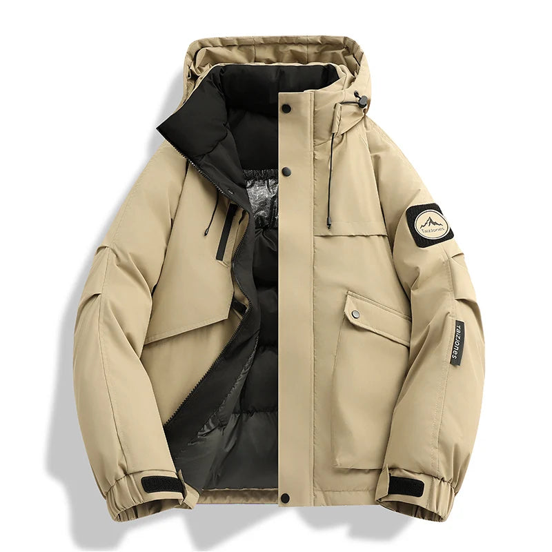 Winter Parkas Men's New Graphene Self Heating Down Cotton Jacket Autumn Men's Mountaineering Jacket Outdoors Waterproof Coat