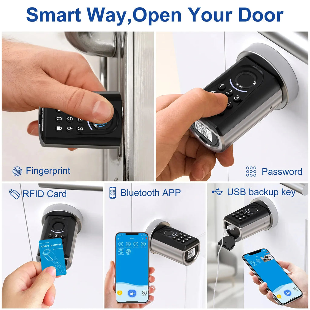 WELOCK TOUCA51 Smart Lock Fingerprint & Keypad Entry, Keyless Door Lock for Home/Office