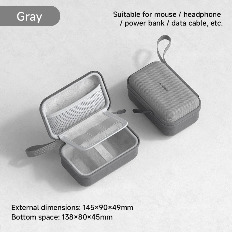 Hagibis Electronic Organizer Travel Case Bag for Mouse Portable Carry Case for Wireless Mouse Cable Charger Power Bank Hardshell