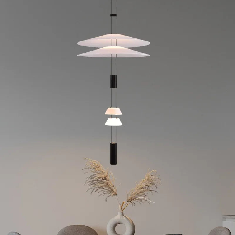 Modern Pendant Light Minimalist Circular Hanging Lamp for Living Room Dining Room Bar Dining Table Decorative Lighting Fixtures