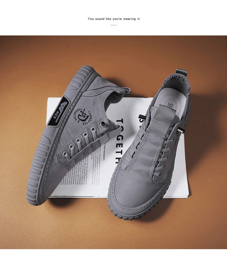 Men Sneakers Casual Canvas Shoes Breathable  Walking Flats Slip-on Man Vulacnized Shoes Summer Working Footwear Zapato De Hombre