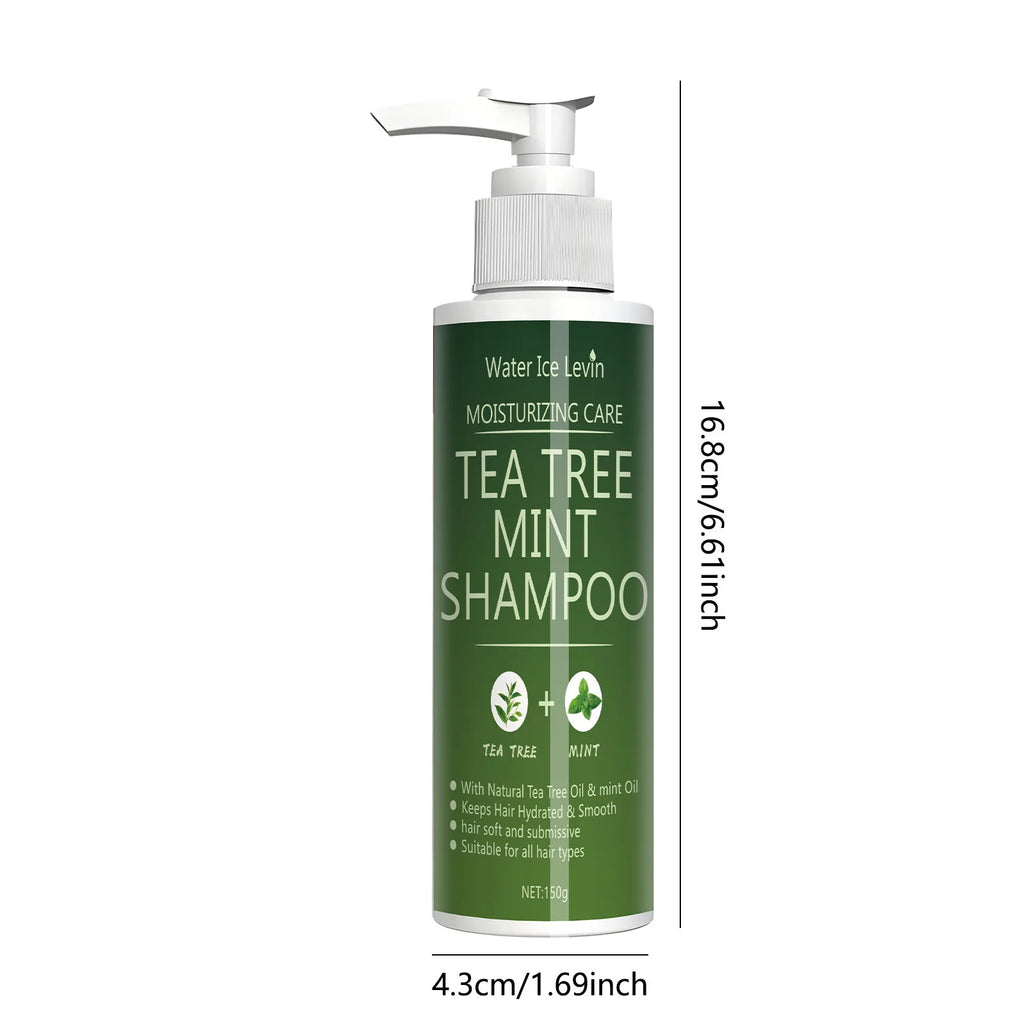 Tea Tree Mint Shampoo Natural Essence Revitalizes Hair. Dense Foam Cleansing. Strengthens. Smooths. Adds Volume Shine.