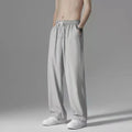 Ice Silk Pants Men's Summer Trousers Men's Trend Loose Straight Thin Casual Pants All-match Breathable Sports Pants Men