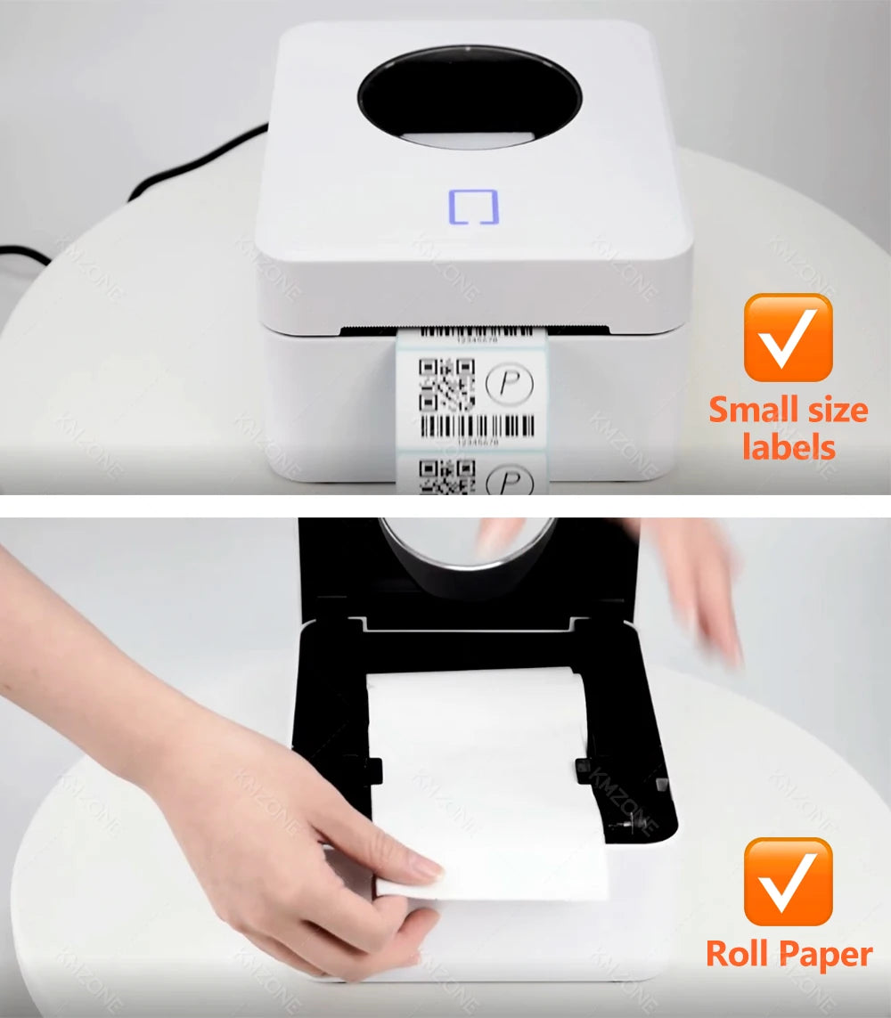  4X6 inch Thermal Label Maker Desktop Shipping Label Printer USB/Bluetooth Compatible with iPhone Android Windows