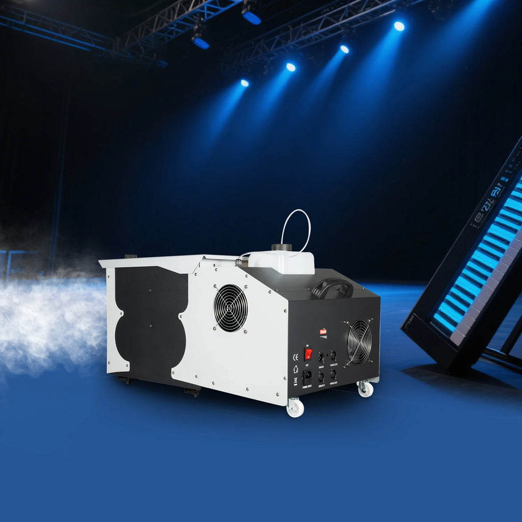 3000W 2L/67.63oz Fog Sprayer Stage Show Effect Ice Fog Producer Stage Fog Machine, Low Lying Smoking  for Creating Exciting Visual Effects Remote Control