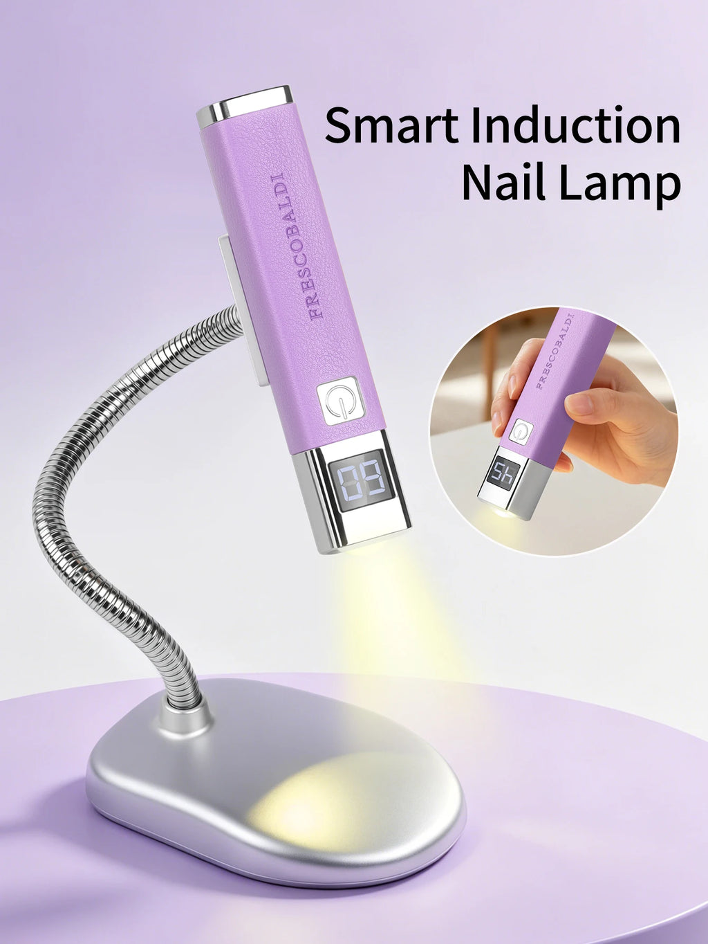 1Pc Rechargeable UV LED Nail Lamp with AI Auto Sensor USB Built-in Battery Nail Dryer Fast Gel  Manicure Tool for Home Salon Use