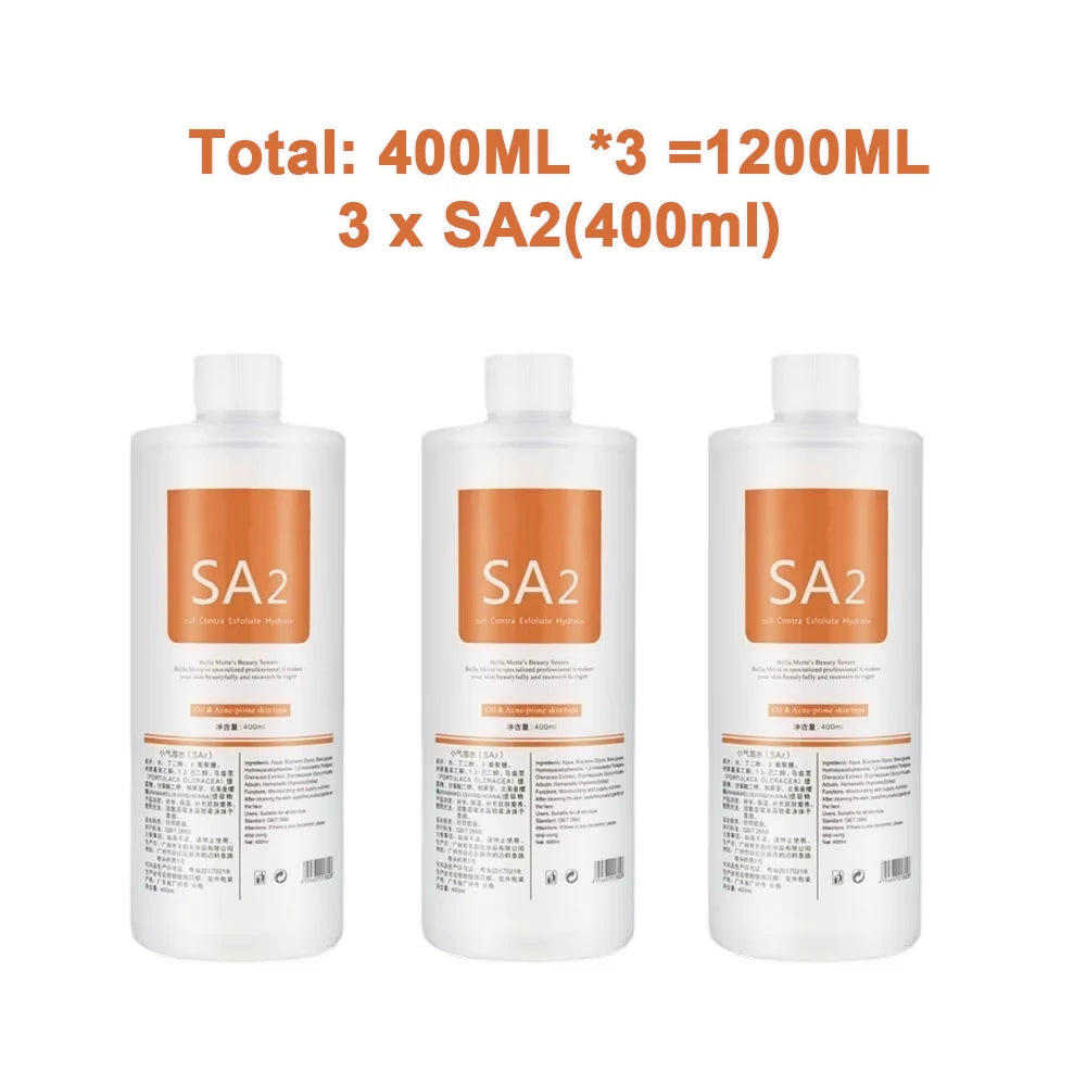 3 Pcs/1200ml Facial Skincare Face Serum AS1 SA2 AO3 Aqua Peel Solution For Facial Machine Skin Deep Cleaning Kit
