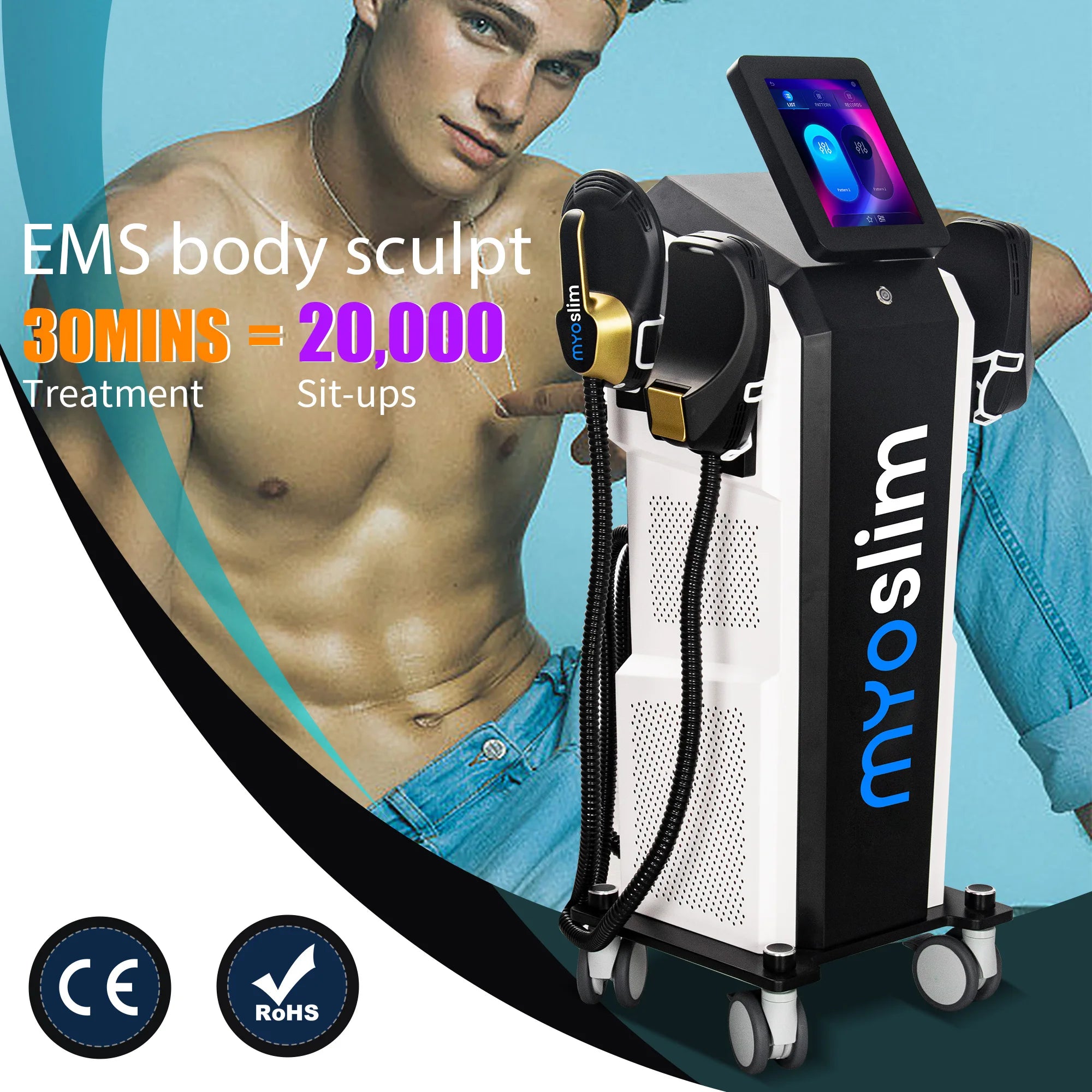 Professional EMS MYOslim Muscle Stimulation NEO 6500W RF Machine Body Sculpting Equipment Fat Burning Slimming