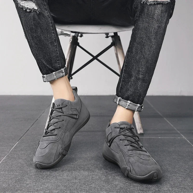 Motocross Boots 2025 Spring Man Casual Sneakers Non Slip Khaki Work Mens Shoe Short Boots Loafers Lace Up Ankle Boots for Men
