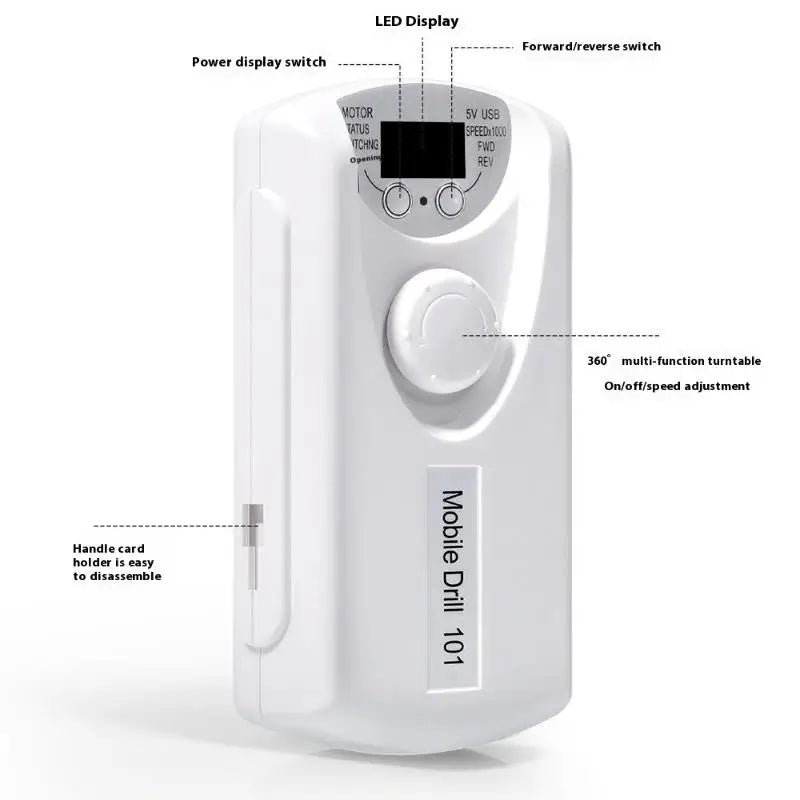 35000 RPM Rechargeable Nail Drill Machine Professional Portable Electric Manicure File For Nails Gel Polish Remove Grinding